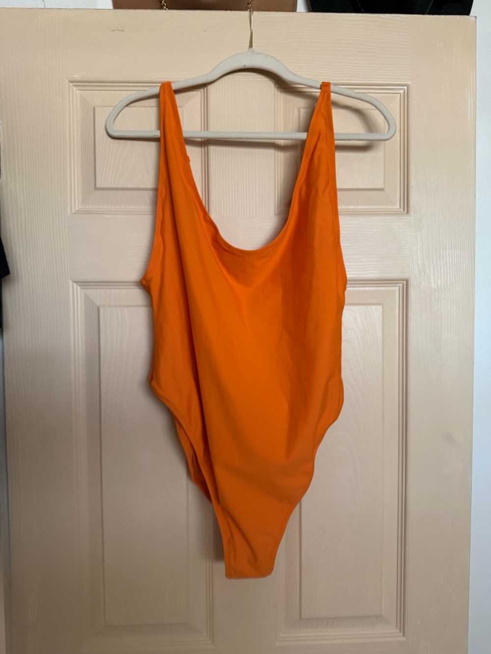 SKIMS Orange Scoop-Back One-Piece Swimsuit